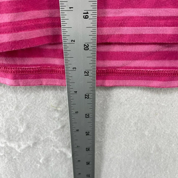 Polo Ralph Lauren Shirt Women's Sz M Pink Stripped 3-Button Collared Vented Hem - Picture 4 of 11